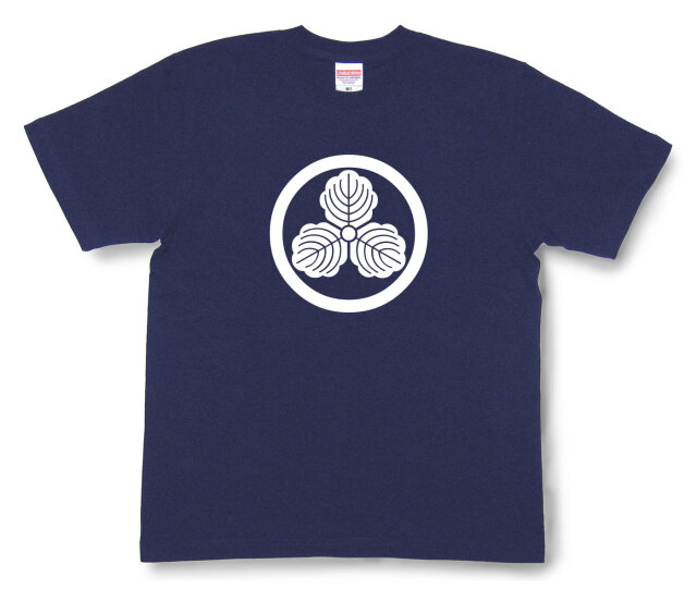 家紋Tシャツ「丸に三つ柏」（半袖）