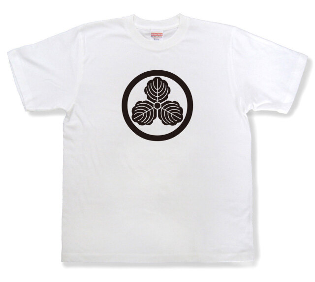 家紋Tシャツ「丸に三つ柏」（半袖）