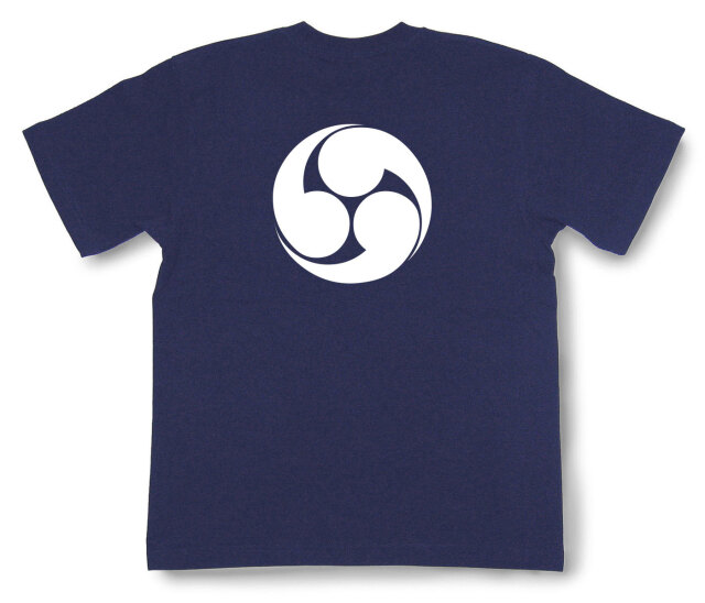家紋Tシャツ「右三つ巴」（半袖）