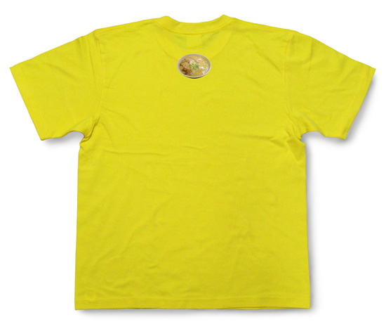 脱力系文字Tシャツ「豚骨派」イエロー3