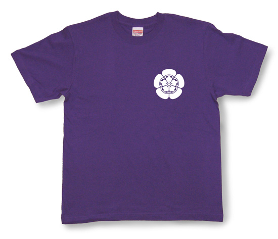 戦国武将家紋Tシャツ・織田信長「織田木瓜」_バイオレットパープル1