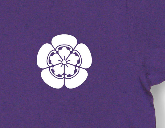 戦国武将家紋Tシャツ・織田信長「織田木瓜」_バイオレットパープル2