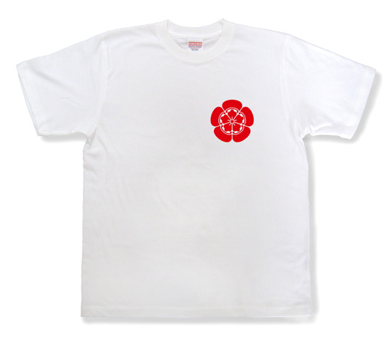 戦国武将家紋Tシャツ・織田信長「織田木瓜」_ホワイト1