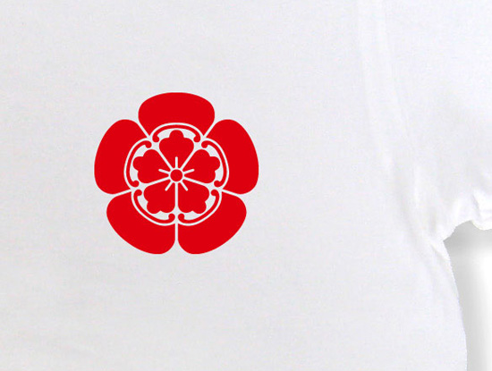 戦国武将家紋Tシャツ・織田信長「織田木瓜」_ホワイト2