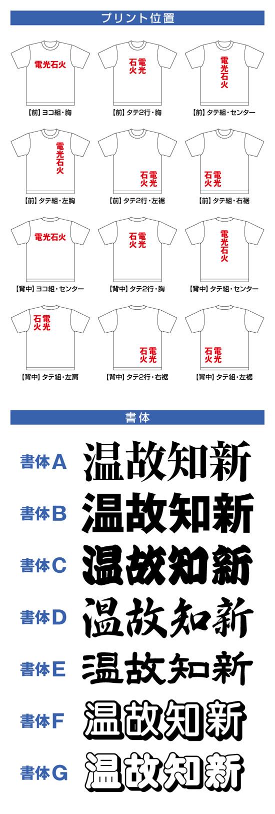 オーダーTシャツ・四字熟語Tシャツサンプル2