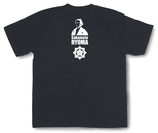 坂本龍馬Tシャツ「RYOMA」ブラック1