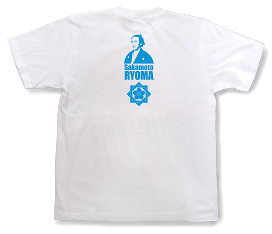 坂本龍馬Tシャツ「RYOMA」ホワイト1