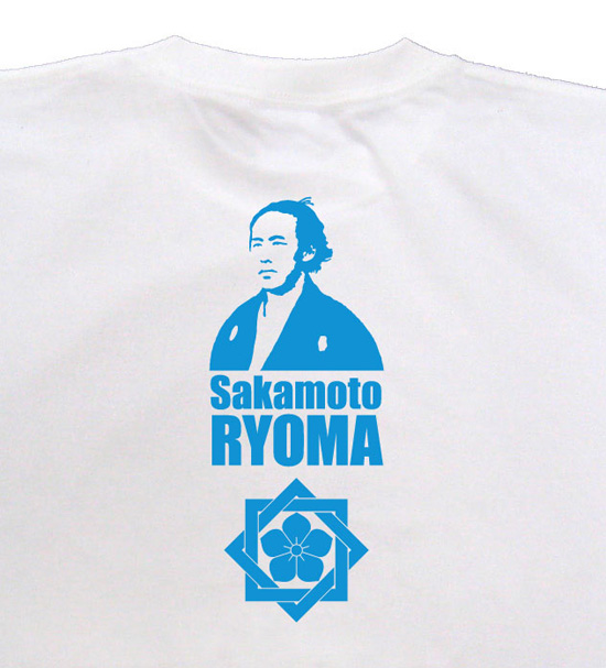 坂本龍馬Tシャツ「RYOMA」ホワイト2