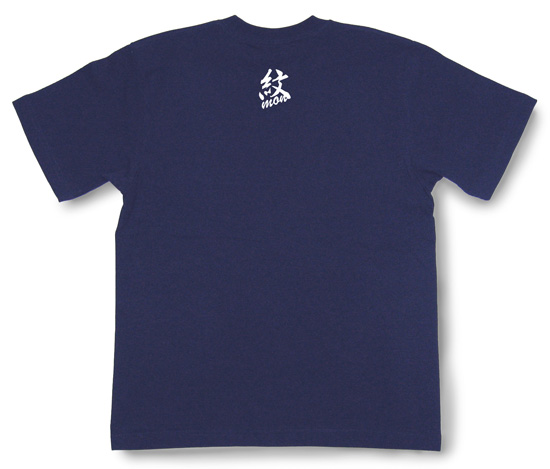 和柄Tシャツ「家紋づくし・紺の壱」