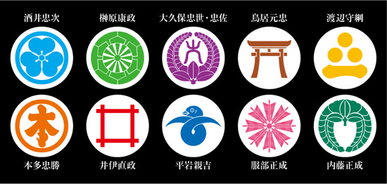 戦国武将Tシャツ・徳川軍団「TEAM TOKUGAWA」（漆黒）