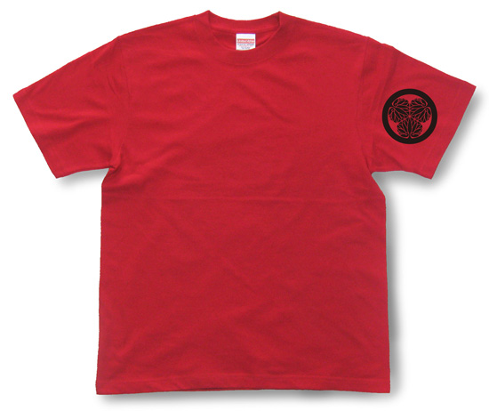 戦国武将Tシャツ・徳川家康「厭離穢土欣求浄土」（紅）