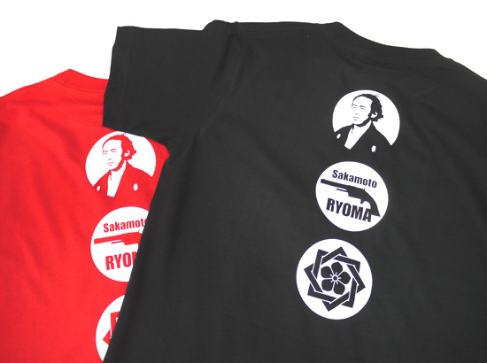 坂本龍馬Tシャツ「ピストル」